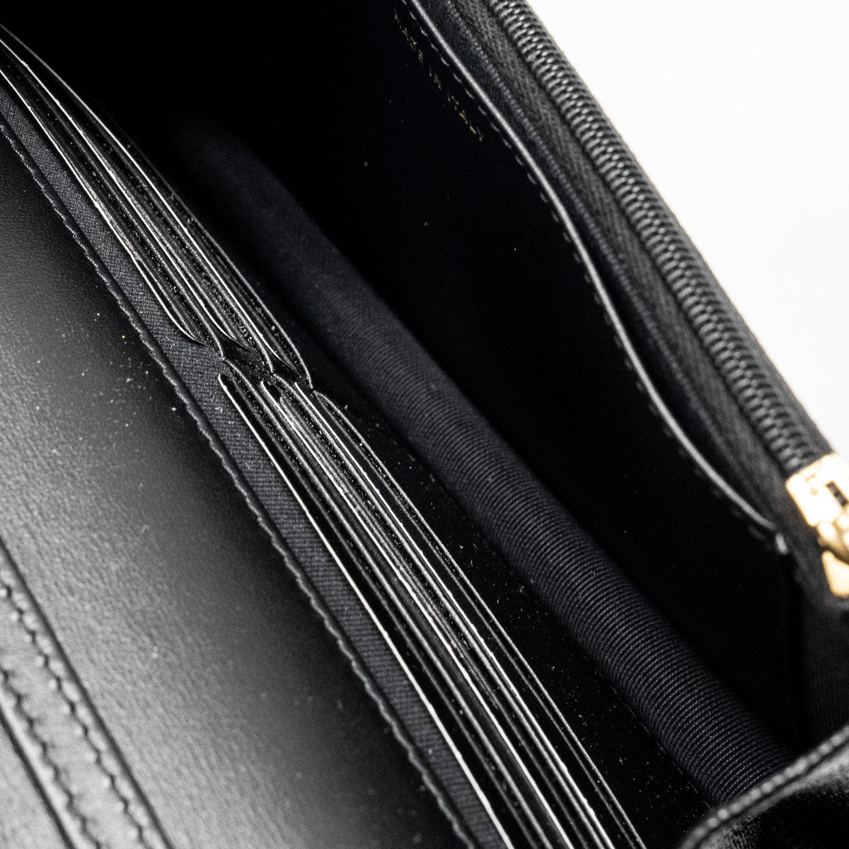 CHANEL CAMELLIA WALLET ON CHAIN CAVIAR BLACK GHW (MICROCHIP)