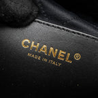 CHANEL MINI 22 BAG SHINY CALFSKIN BLACK GHW (MICROCHIP)