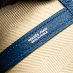 Hermes Garden Party 36 Canvas / Vache Country Craie / Bleu Outremer SHW