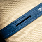Hermes Garden Party 36 Canvas / Vache Country Craie / Bleu Outremer SHW
