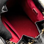 CHANEL SMALL GABRIELLE BACKPACK CALFSKIN BLACK MULTICOLOUR HARDWARE (MICROCHIP)