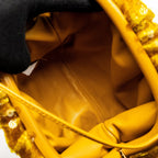 BOTTEGA VENETA MINI POUCH SEQUIN GOLD GHW