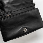 DIOR MINI CARO FLAP BAG CALFSKIN BLACK/ BLACK HARDWARE