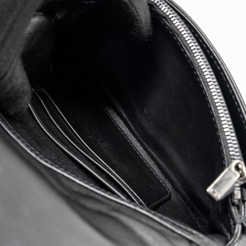 DIOR MINI CARO FLAP BAG CALFSKIN BLACK/ BLACK HARDWARE