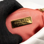 CHANEL SMALL 19 BAG LAMBSKIN WHITE MULTICOLOUR HARDWARE