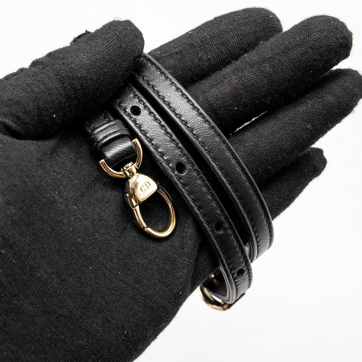 DIOR MICRO LADY DIOR LAMBSKIN BLACK LGHW