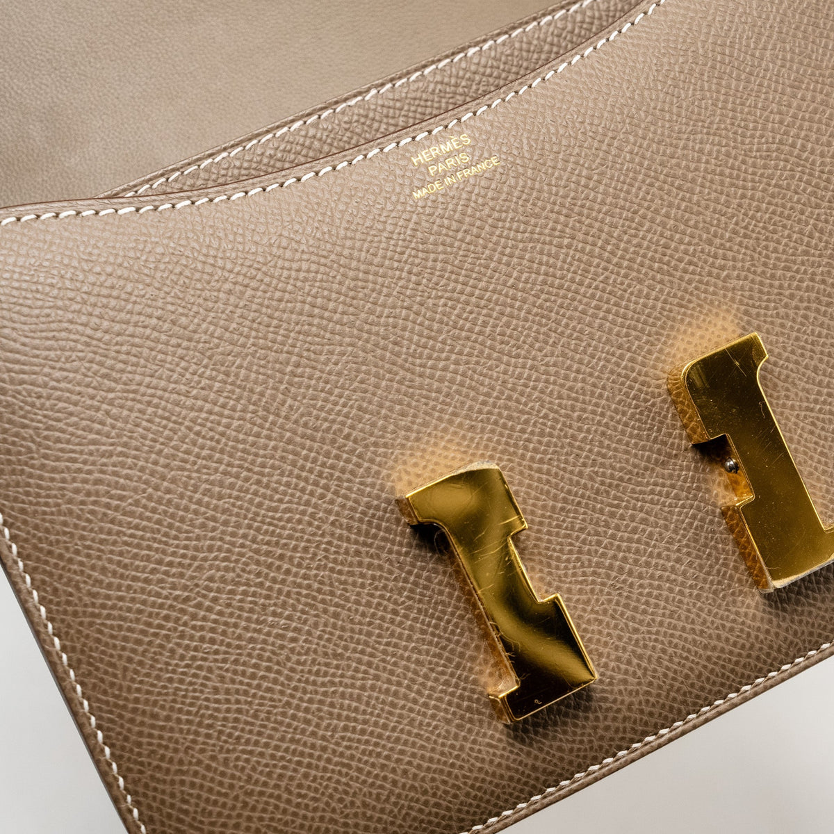 Hermes Mini Constance Epsom Etoupe GHW
