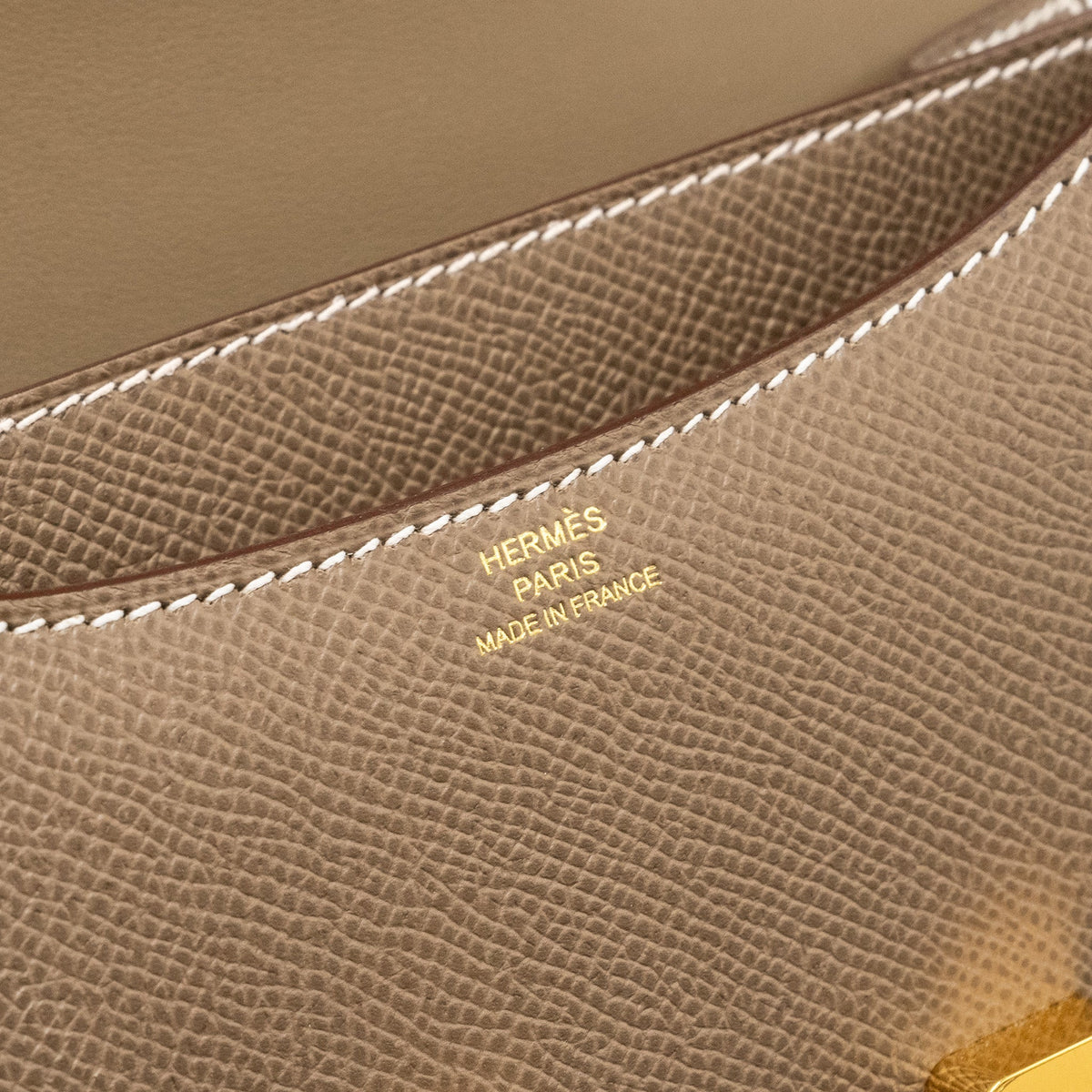 Hermes Mini Constance Epsom Etoupe GHW