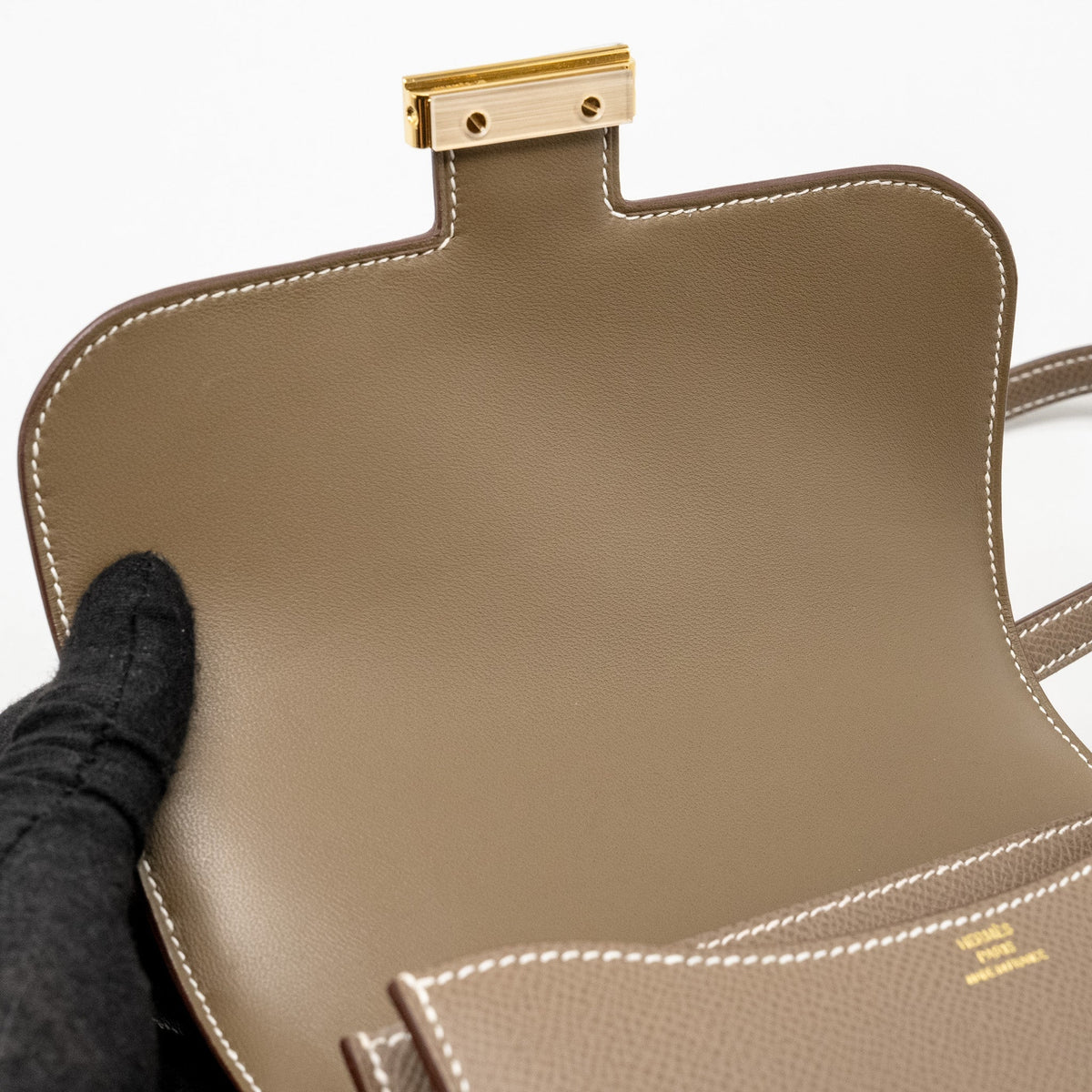 Hermes Mini Constance Epsom Etoupe GHW