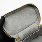 DIOR SMALL DIORTRAVEL VANITY CASE CANNAGE LAMBSKIN GREY GHW