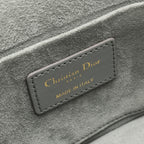 DIOR SMALL DIORTRAVEL VANITY CASE CANNAGE LAMBSKIN GREY GHW