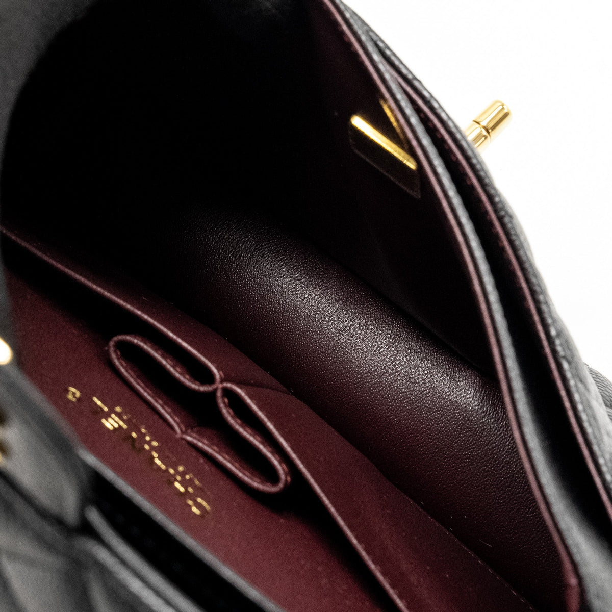 CHANEL SMALL CLASSIC DOUBLE FLAP BAG CAVIAR BLACK GHW(MICROCHIP)