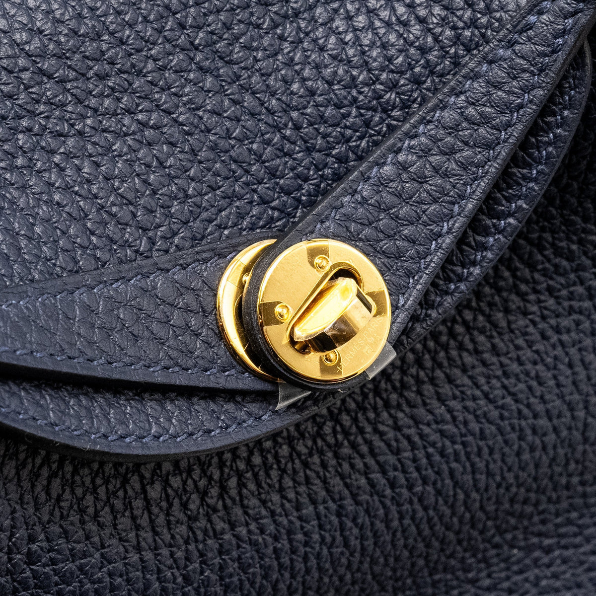 Hermes Mini Lindy Clemence Blue Nuit GHW
