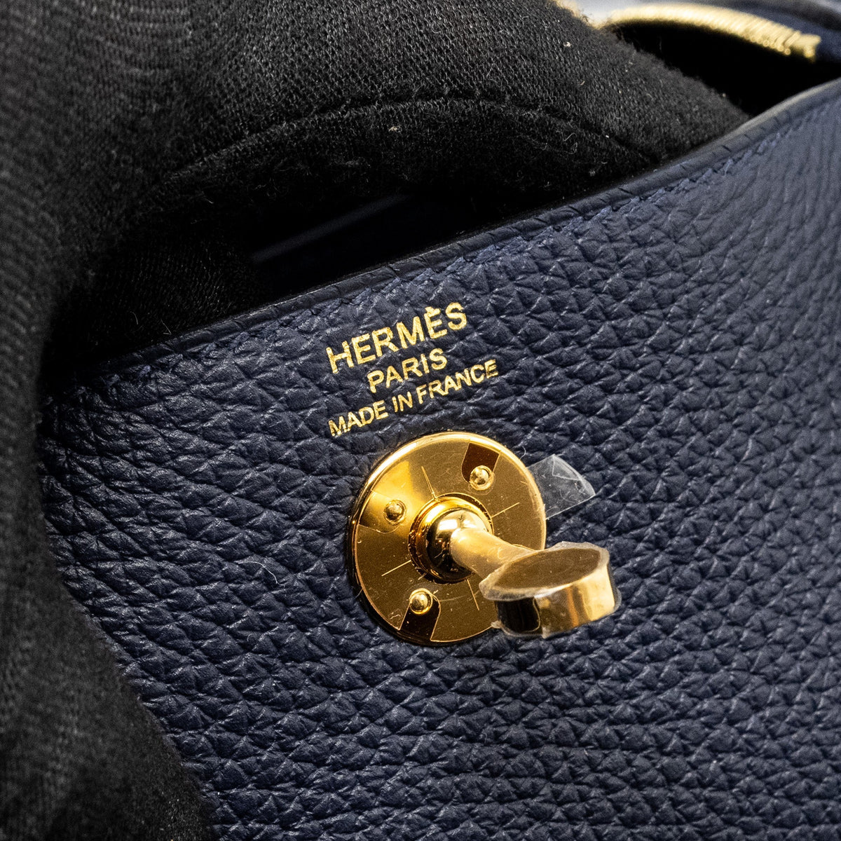 Hermes Mini Lindy Clemence Blue Nuit GHW