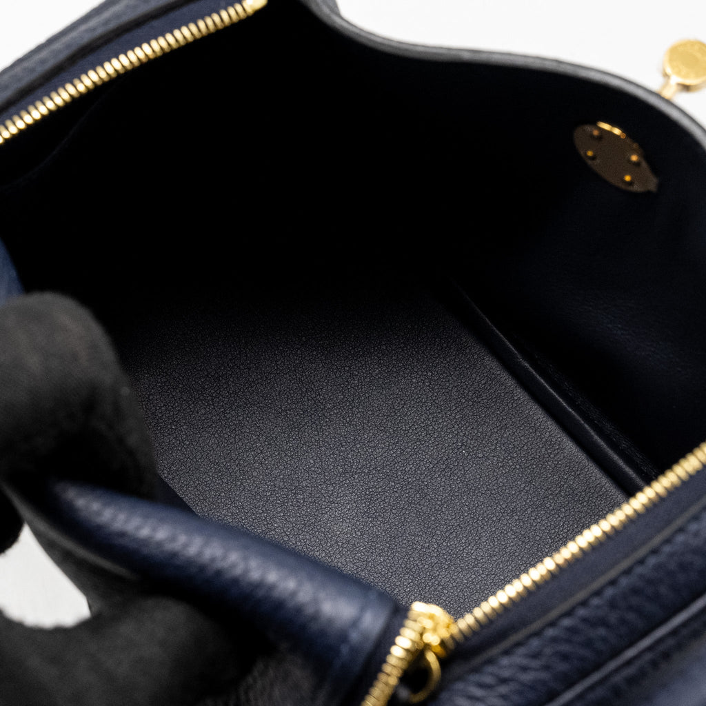 Hermes Mini Lindy Clemence Blue Nuit GHW