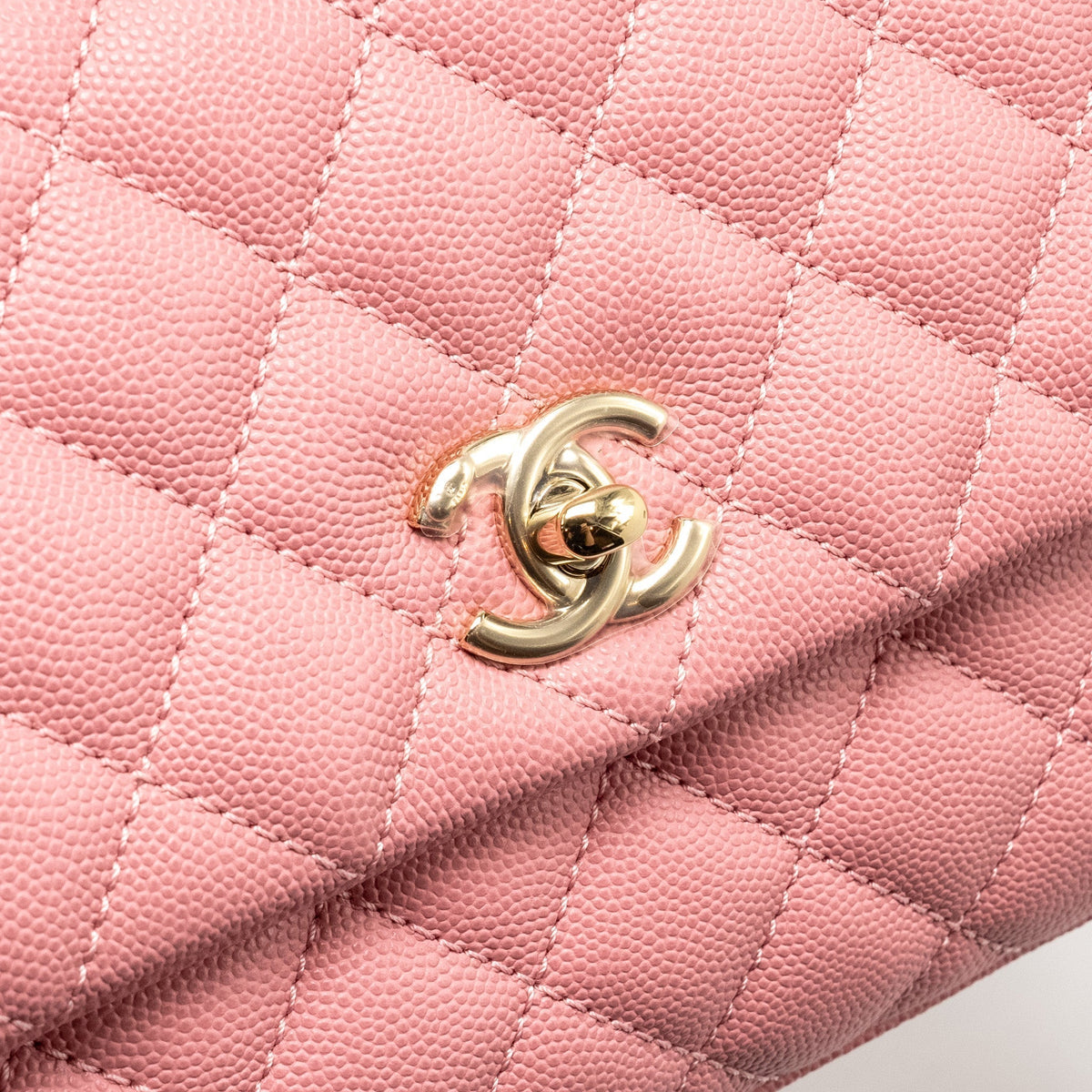 CHANEL SMALL COCO HANDLE CAVIAR PINK LGHW