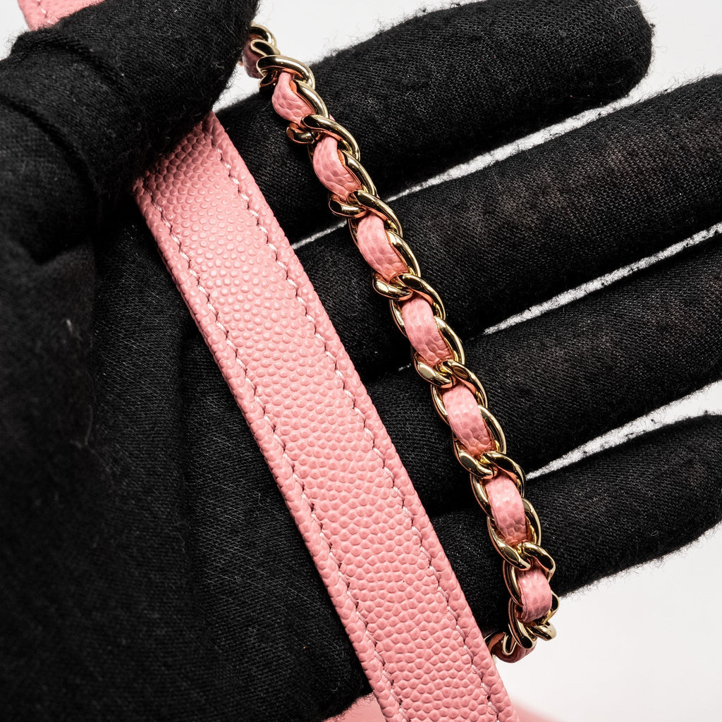 CHANEL SMALL COCO HANDLE CAVIAR PINK LGHW