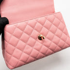 CHANEL SMALL COCO HANDLE CAVIAR PINK LGHW