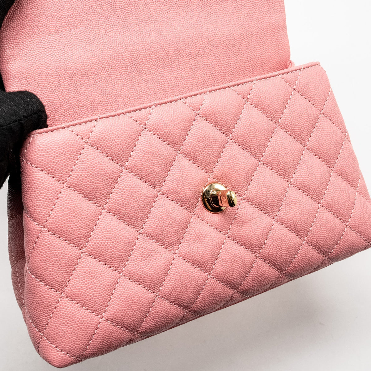 CHANEL SMALL COCO HANDLE CAVIAR PINK LGHW