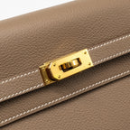 HERMES KELLY TO GO EVERCOLOR ETOUPE GHW
