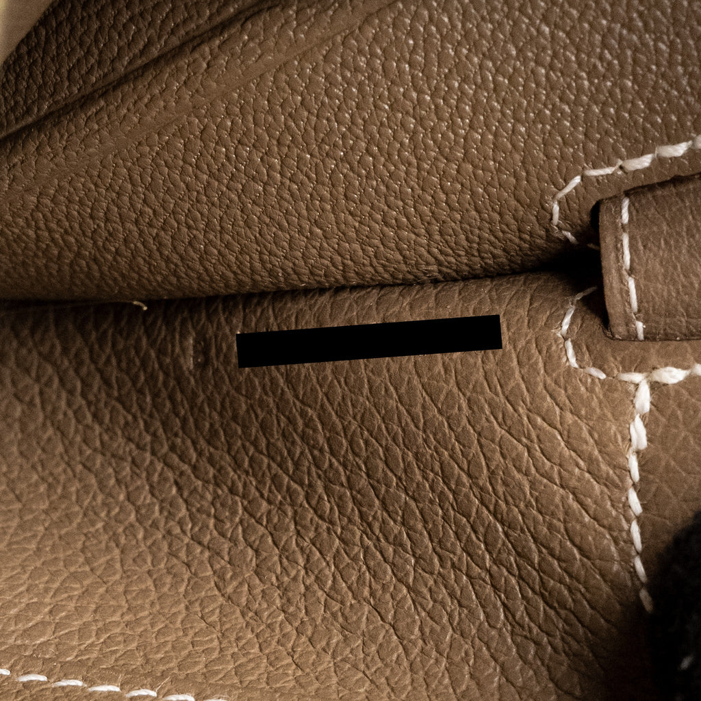 HERMES KELLY TO GO EVERCOLOR ETOUPE GHW