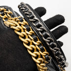 CHANEL SMALL 19BAG LAMBSKIN BLACK MULTICOLOUR HARDWARE