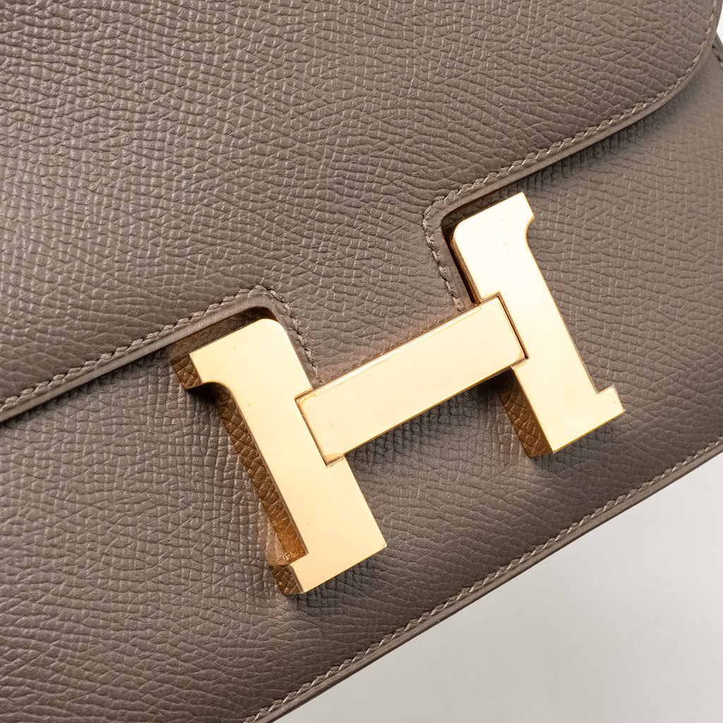 Hermes Mini Constance Epsom Gris Etain RGHW