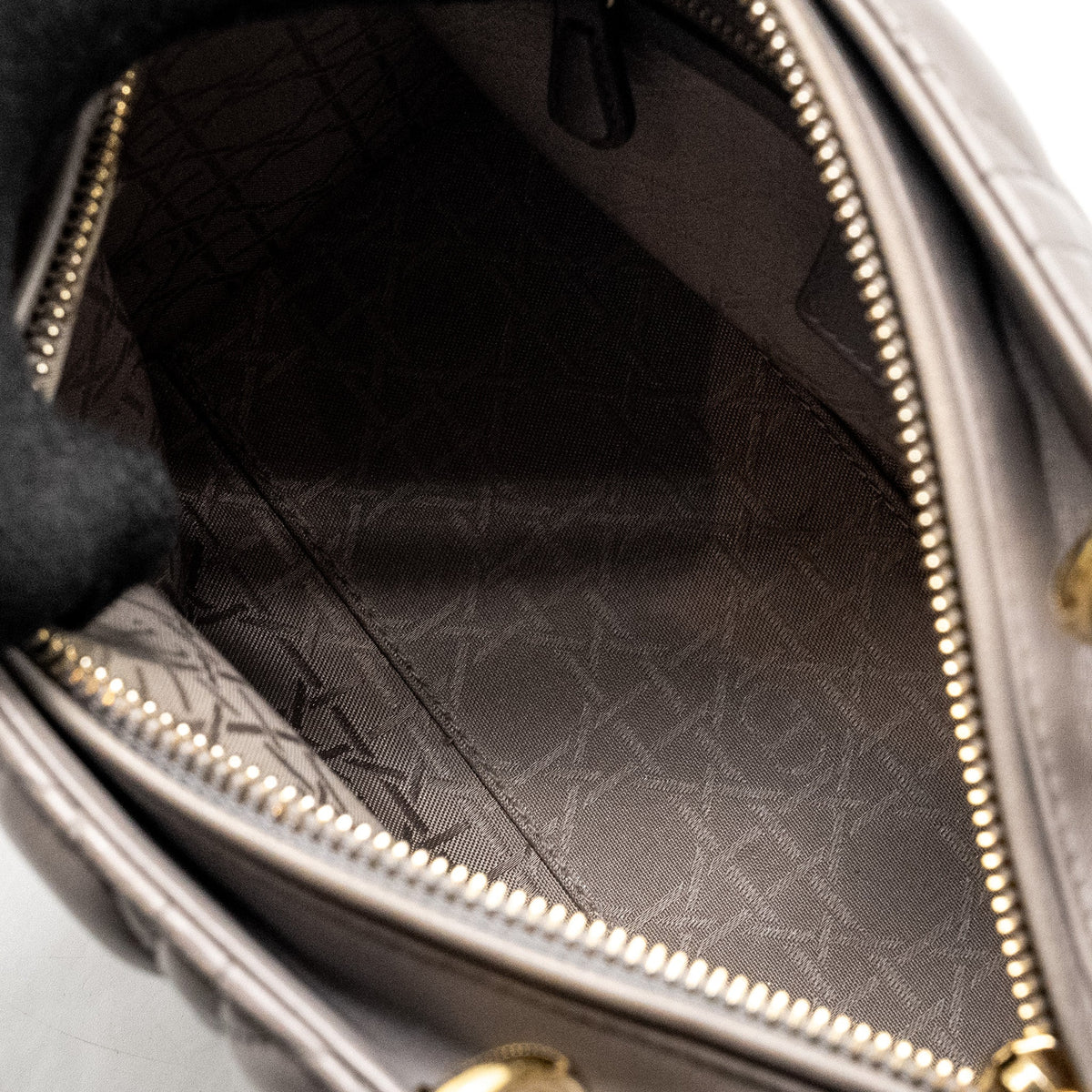 DIOR MEDIUM LADY DIOR LAMBSKIN GREY LGHW