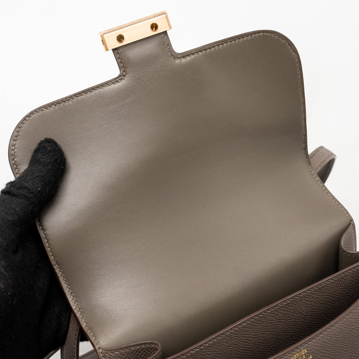 Hermes Mini Constance Epsom Gris Etain RGHW