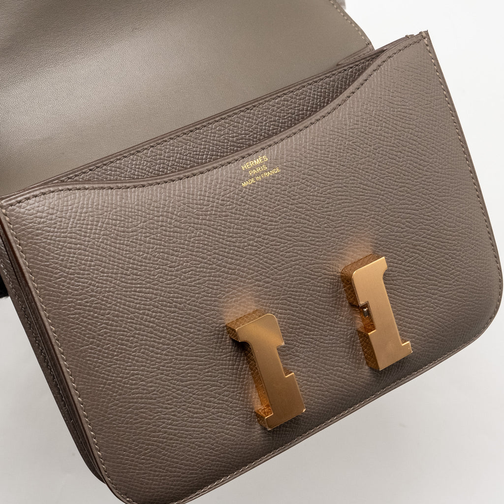 Hermes Mini Constance Epsom Gris Etain RGHW