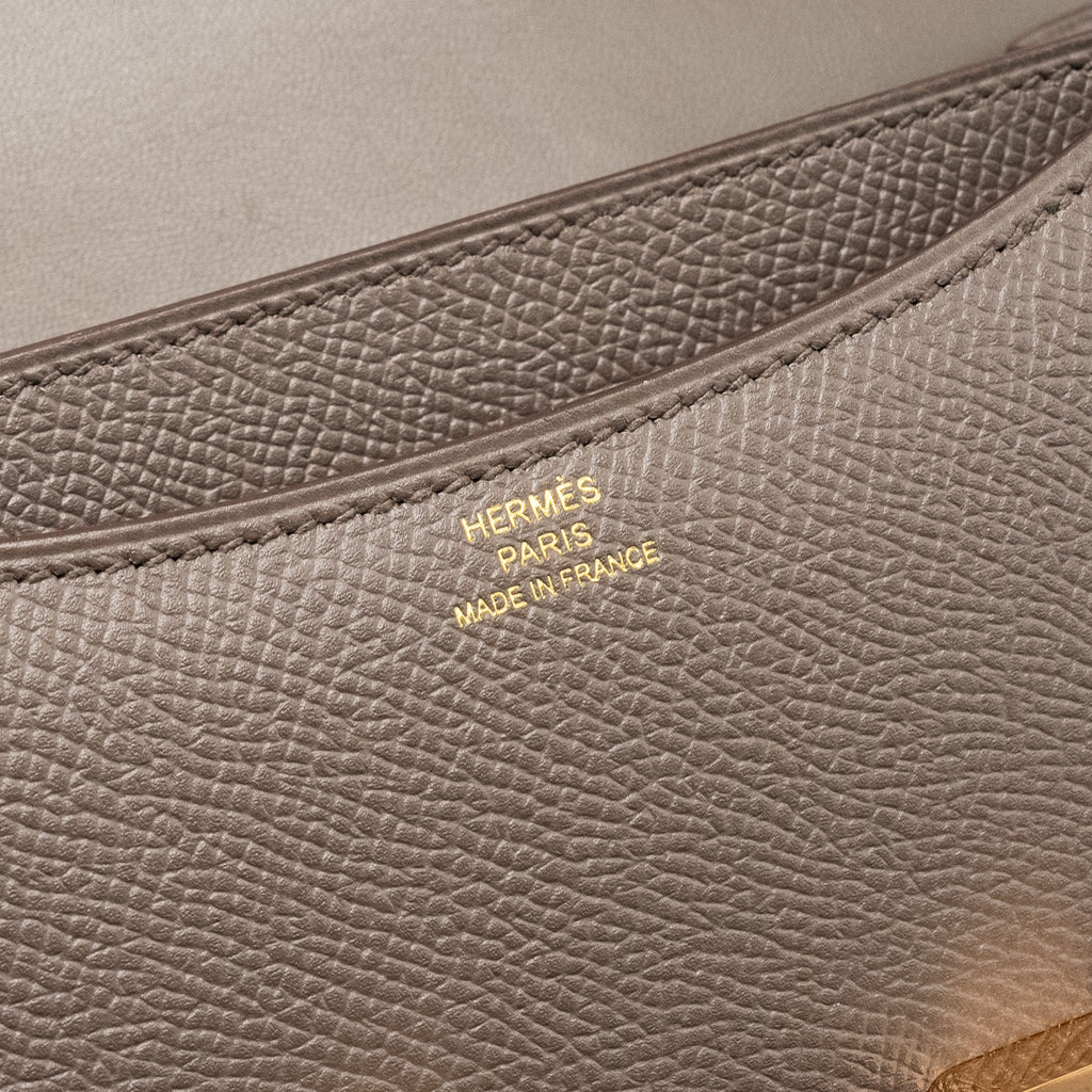 Hermes Mini Constance Epsom Gris Etain RGHW