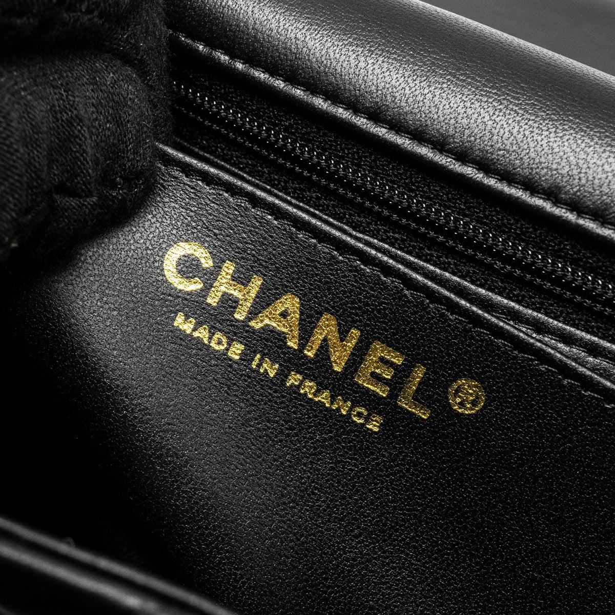 CHANEL TOP HANDLE MINI RECTANGULAR FLAP BAG LAMBSKIN BLACK LGHW (MICROCHIP)