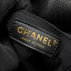 CHANEL 24A MINI DUMA BACKPACK GRAINED CALFSKIN BLACK LGHW (MICROCHIP)