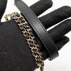 CHANEL MINI COCO HANDLE CAVIAR BLACK LGHW (MICROCHIP)