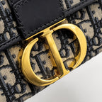 DIOR 30 MONTAIGNE BOX BLUE OBLIQUE JACQUARD GHW