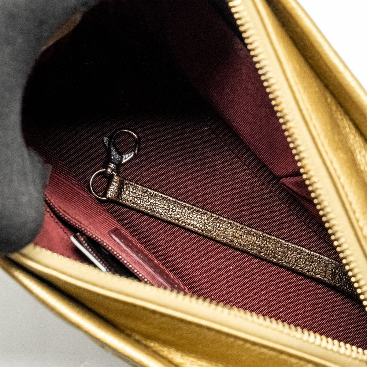 CHANEL SMALL GABRIELLE HOBO BAG METALLIC GOATSKIN DARK GOLD/BRONZE WITH MULTICOLOUR HARDWARE