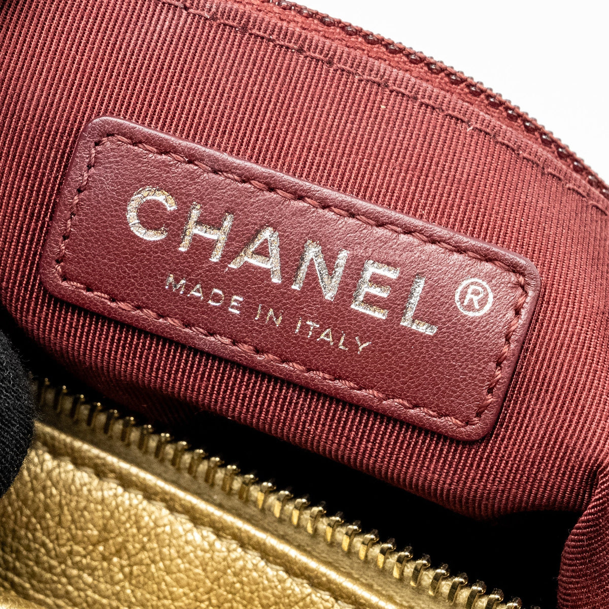 CHANEL SMALL GABRIELLE HOBO BAG METALLIC GOATSKIN DARK GOLD/BRONZE WITH MULTICOLOUR HARDWARE