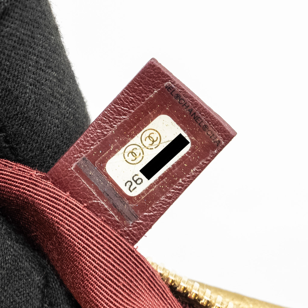 CHANEL SMALL GABRIELLE HOBO BAG METALLIC GOATSKIN DARK GOLD/BRONZE WITH MULTICOLOUR HARDWARE