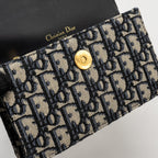 DIOR SADDLE BELT BAG/POUCH BLUE OBLIQUE JACQUARD CANVAS GHW