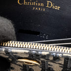 DIOR SADDLE BELT BAG/POUCH BLUE OBLIQUE JACQUARD CANVAS GHW