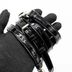 DIOR MINI LADY DIOR PATENT BLACK SHW