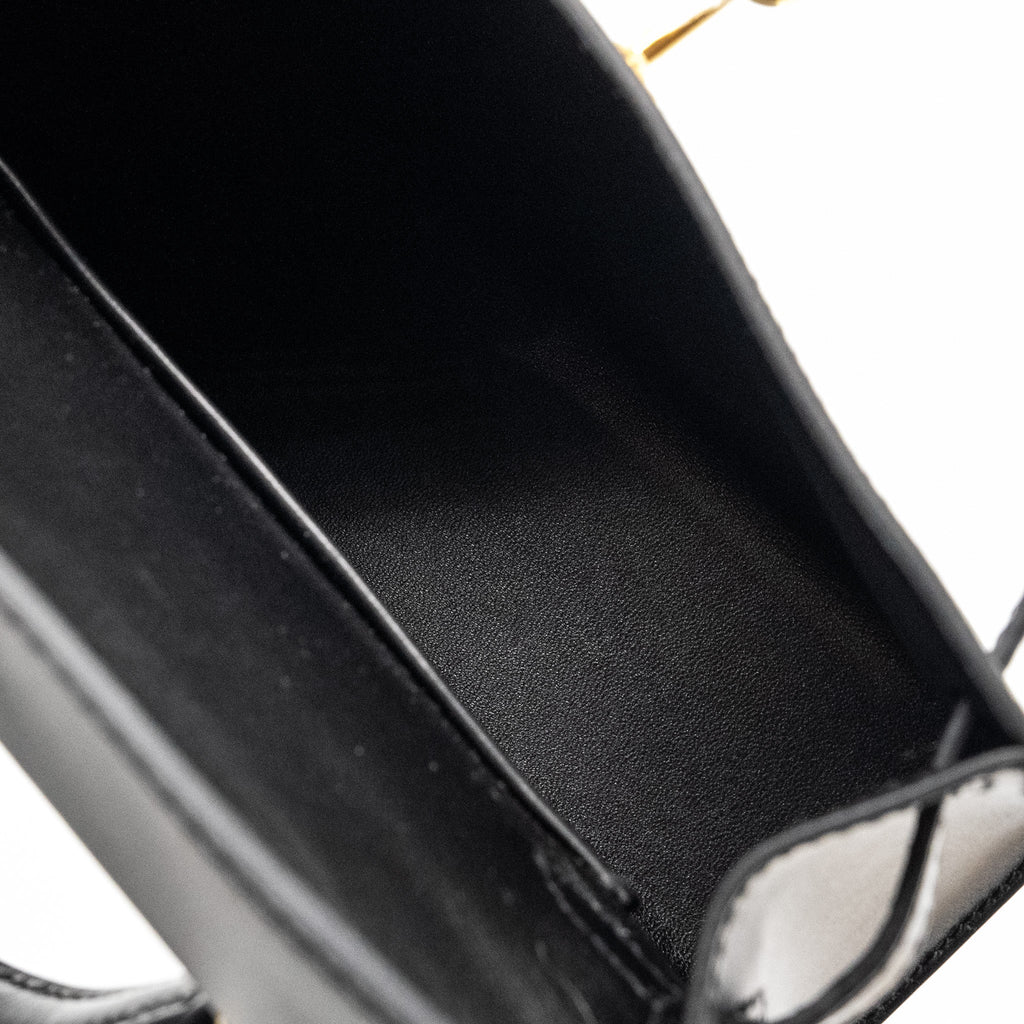 HERMES MINI KELLY TADELAKT BLACK GHW