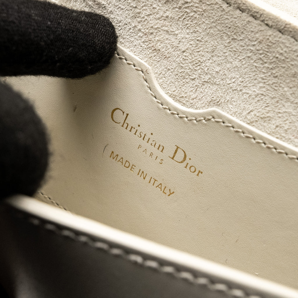 DIOR BOBBY EAST-WEST BAG CALFSKIN WHITE GHW