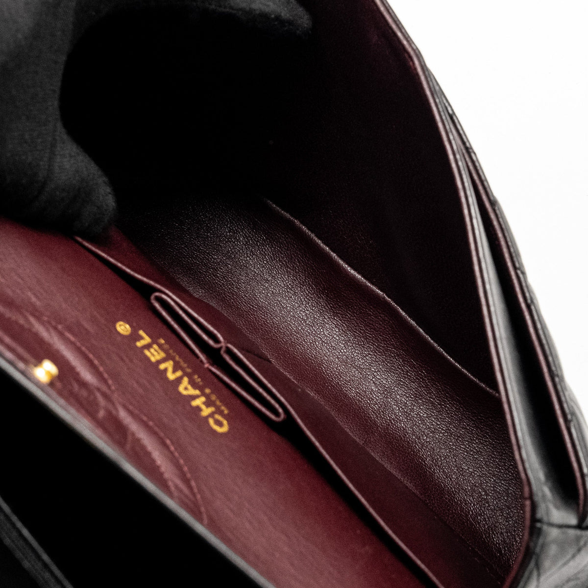 CHANEL MEDIUM CLASSIC DOUBLE FLAP BAG LAMBSKIN BLACK GHW