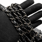 CHANEL TWISTED TOTE BAG CALFSKIN BLACK SHW