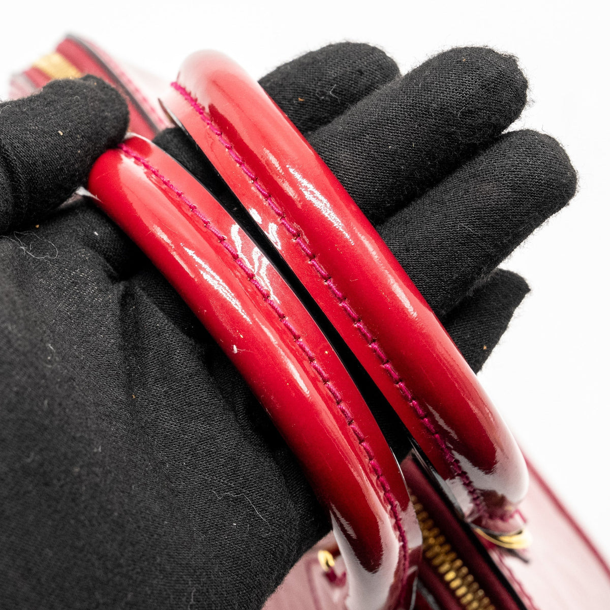 LOUIS VUITTON ALMA BB PATENT RED GHW
