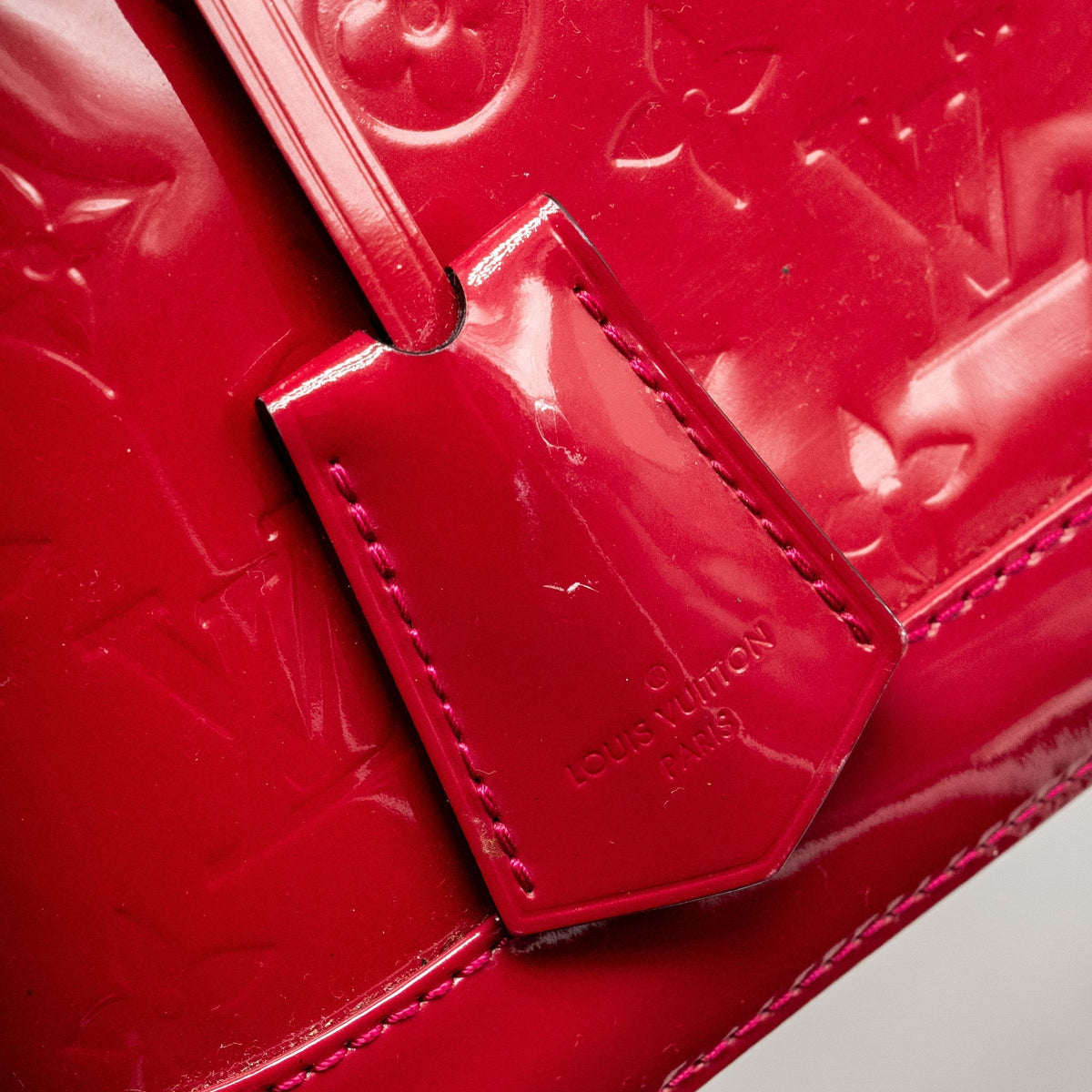 LOUIS VUITTON ALMA BB PATENT RED GHW