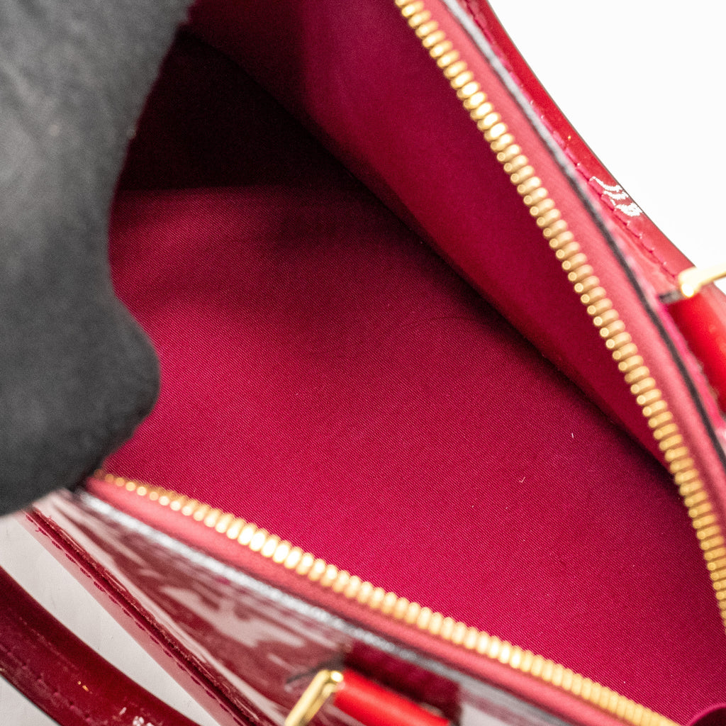 LOUIS VUITTON ALMA BB PATENT RED GHW