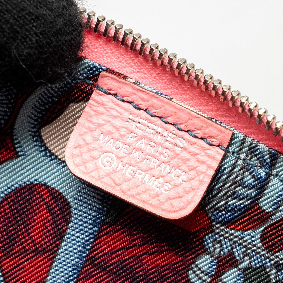 HERMES Silk’in Coin Purse Epsom Rose Sakura SHW