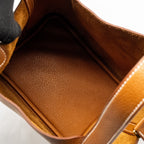 HERMES PICOTIN 18 LOCK BAG BARENIA FAUBOURG FAUVE GHW